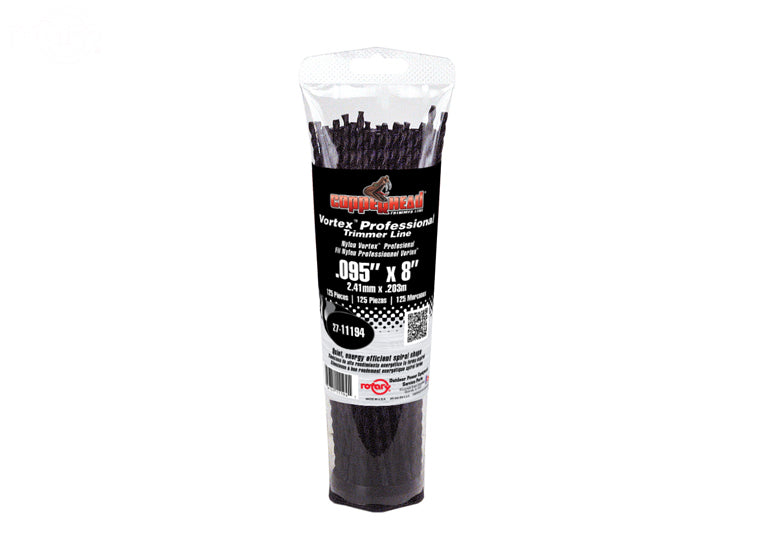 Copperhead 11194 Vortex Trimmer Line .095" X 8" (125 Pack)