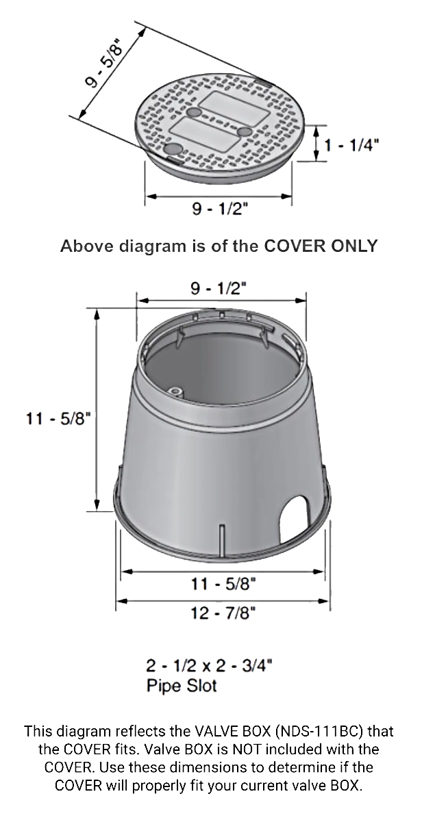 NDS 111C 10" Cover for Round Valve Box