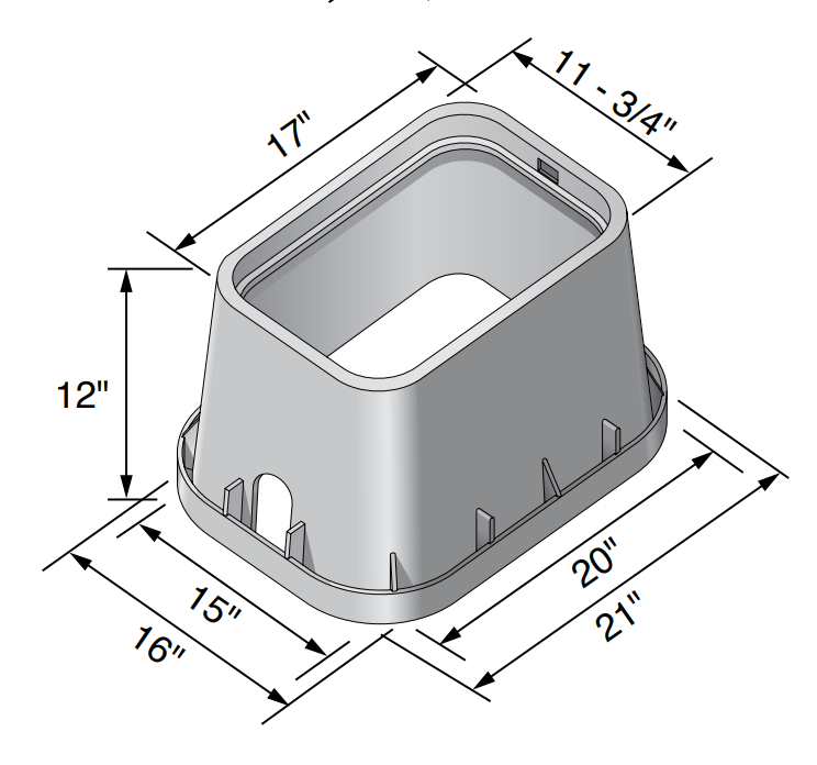 NDS 113BC 14" x 19" Box with Overlapping Cover - ICV