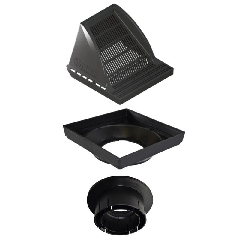 NDS 12" Downspout Defender Grate Low Profile Bundle