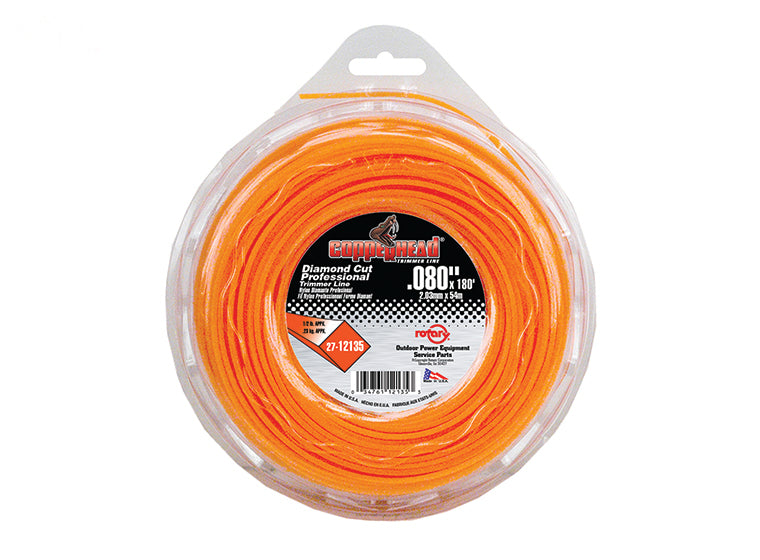 Copperhead 12135 Diamond Trimmer Line .080" 1/2 LB. Donut | 180'