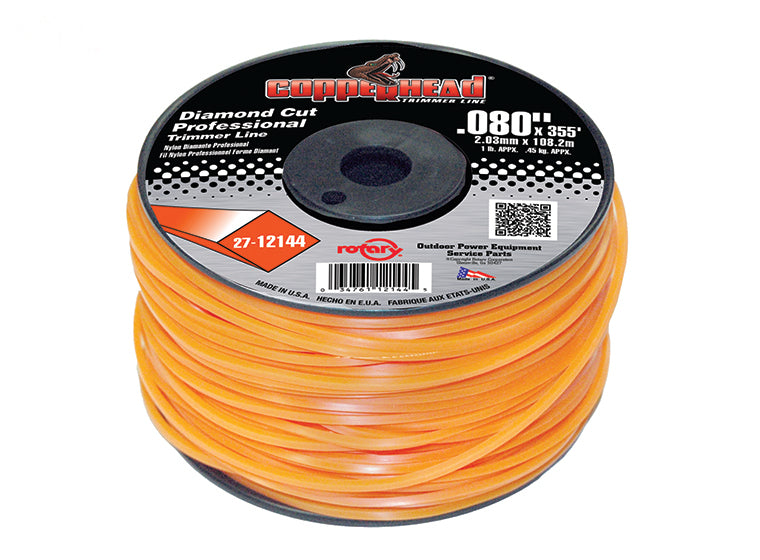 Copperhead 12144 Diamond Trimmer Line .080" 1 LB Spool | 355'