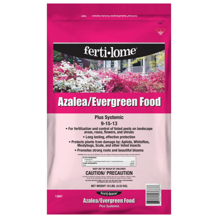 Ferti-lome 13687 Azalea/Evergreen Food Plus with Systemic 9-15-13 (10 lbs)