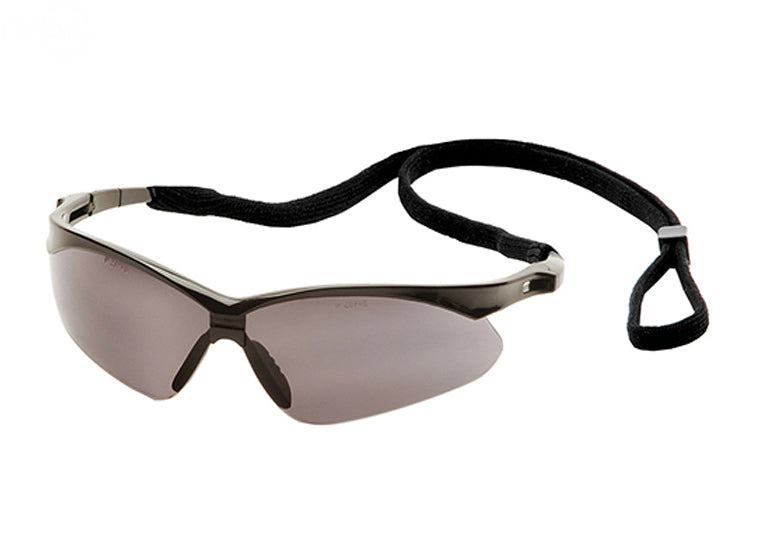 Rotary 14882 Safety Glasses - Gray (Anti-Fog) Lens with Black Frame and Black Cord