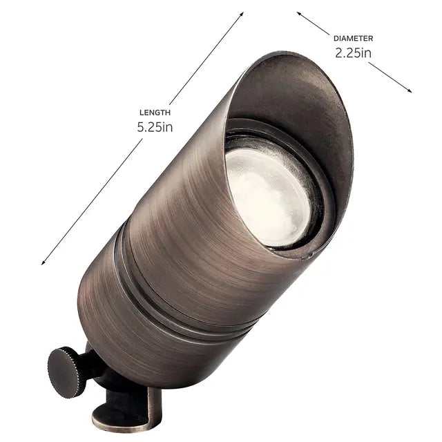 Kichler 15475CBR 12V Brass Accent Light Spot & Flood