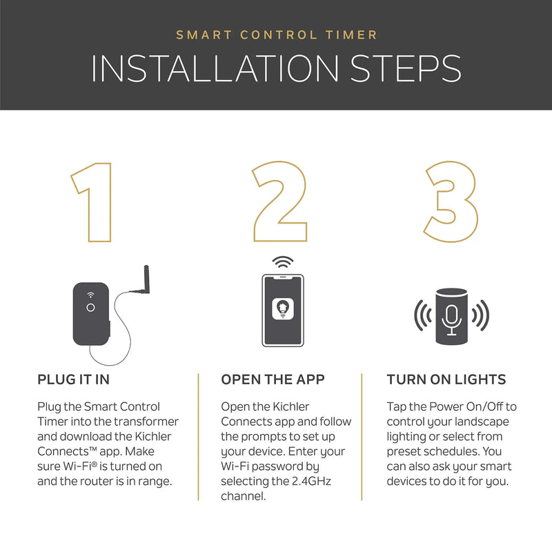 Kichler 16085BK Smart Control Timer
