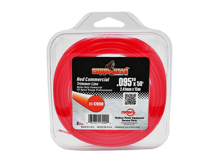 Copperhead 17090 Red Commercial Trimmer Line .095" Donut | 40'