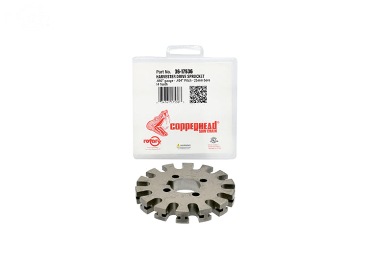 Copperhead 17536 Drive Sprocket for .404" pitch, .080" gauge Harvester Chain