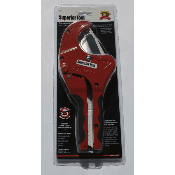 Superior Tool 37116 2“ Soft Grip Ratcheting PVC Cutter