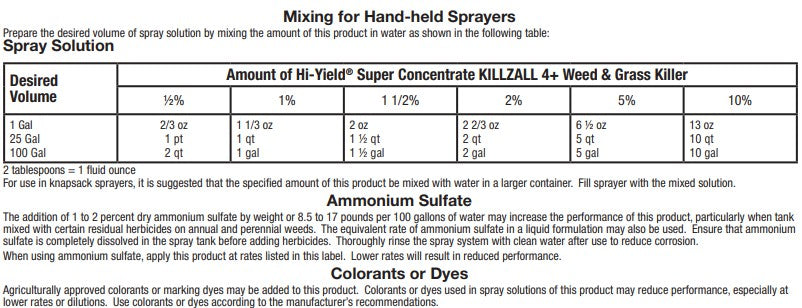 Hi-Yield 3370 Super Concentrate Killzall 4+ - 2.5 gal
