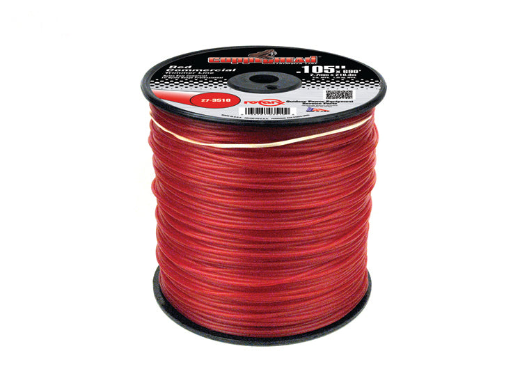 Copperhead 3510 Red Commercial Trimmer Line .105" 3 LB Spool | 690'