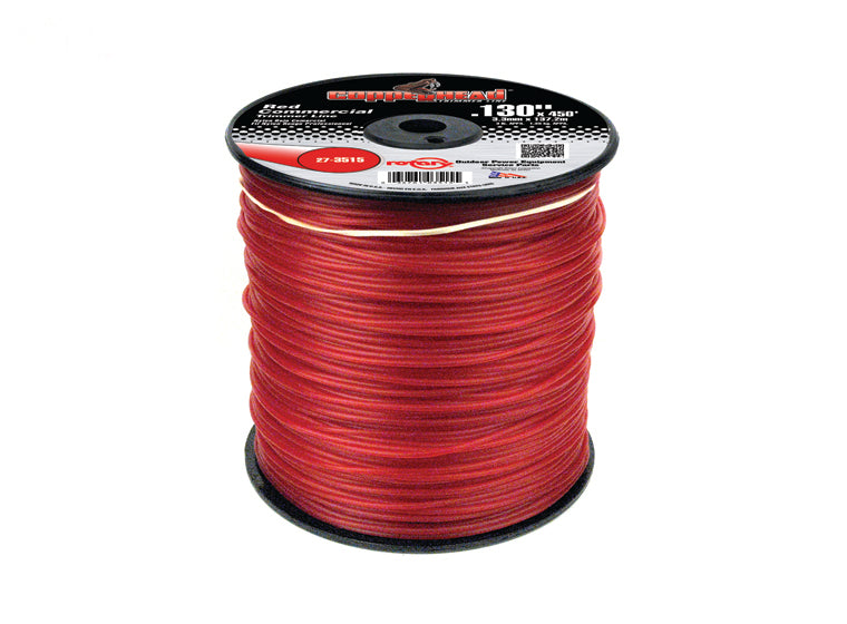 Copperhead 3515 Red Commercial Trimmer Line .130" 3 LB Spool | 450'