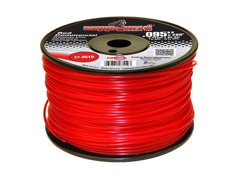 Copperhead 3519 Red Commercial Trimmer Line .095" 1 LB Spool | 280'