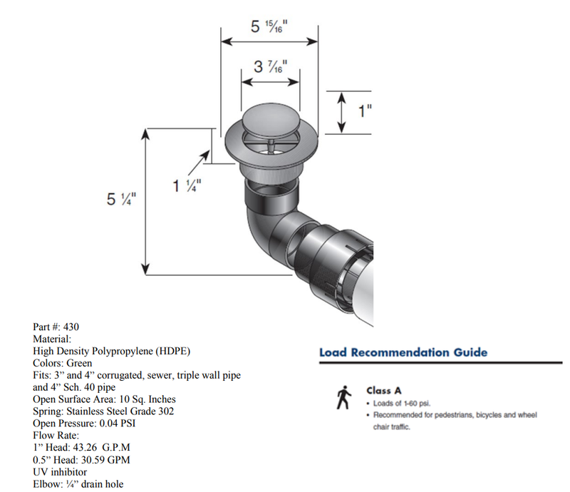 NDS 430 - 4" Pop-Up Emitter With Elbow and Universal Adapter