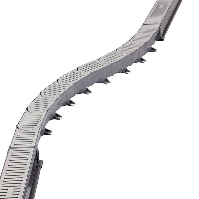 NDS Spee-D Contour Middle Section Channel Drain and Gray Grate