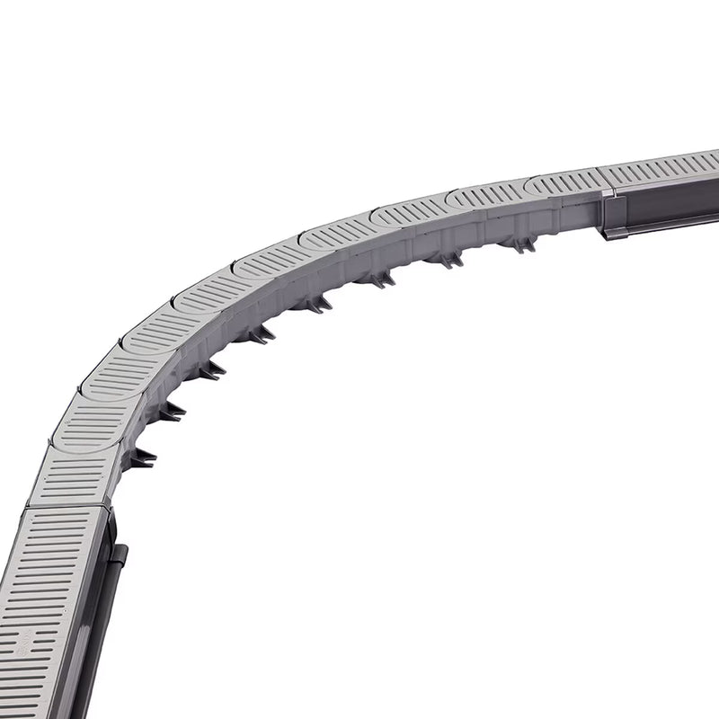 NDS Spee-D Contour Middle Section Channel Drain and Gray Grate