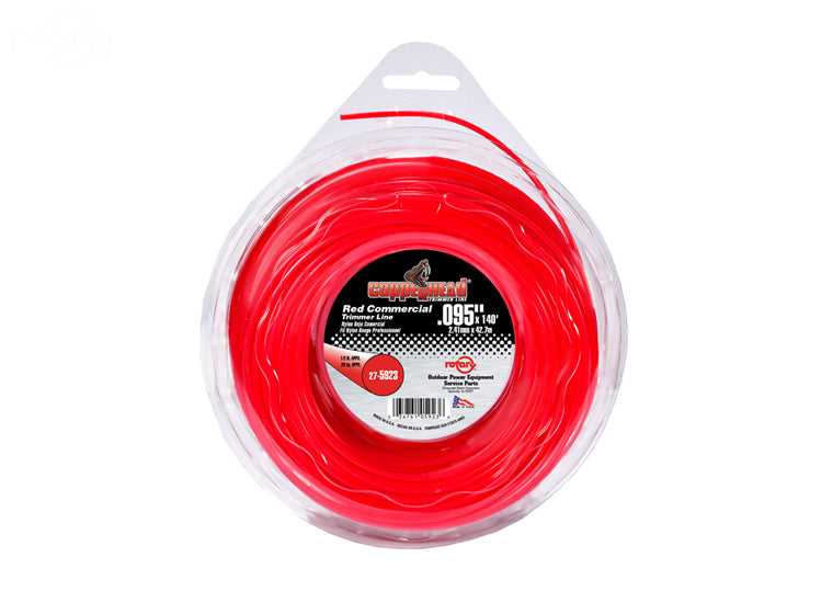 Copperhead 5923 Red Commercial Trimmer Line .095" 1/2 LB Donut | 140'