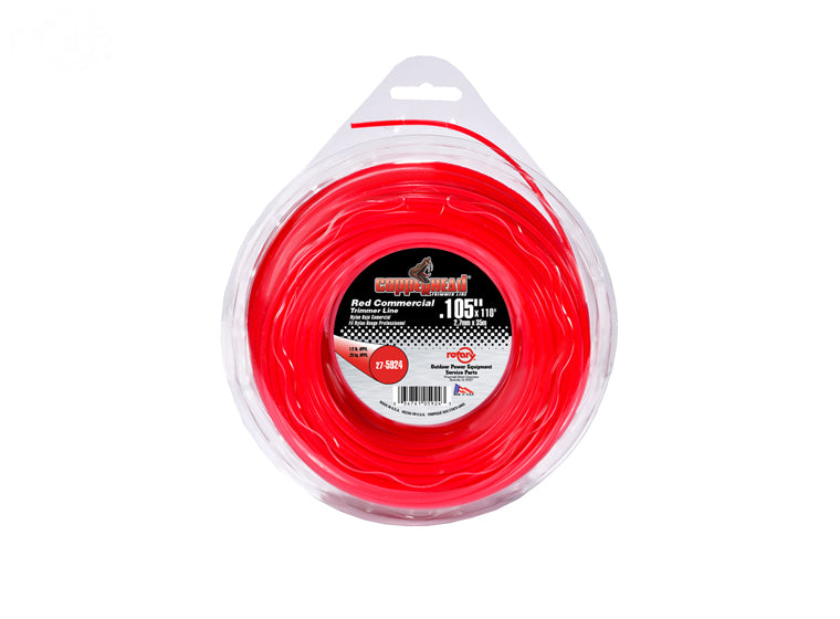 Copperhead 5924 Red Commercial Trimmer Line .105" 1/2 LB Donut | 110'