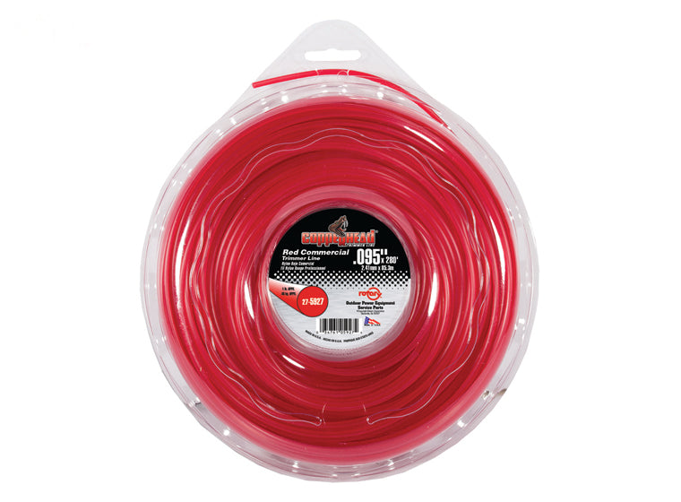 Copperhead 5927 Red Commercial Trimmer Line .095" 1 LB Donut | 280'