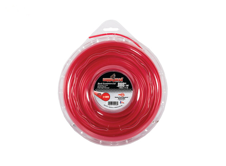 Copperhead 5928 Red Commercial Trimmer Line .080" 1 LB Donut | 400'
