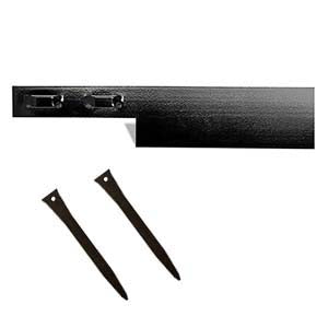 Colmet 10145BL Black Professional Steel Lawn Edging 14 gauge, 10 ft. w/stakes