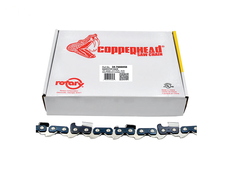 Copperhead 7666056 Harvester Saw Chain 3/4" Pitch 56 Drive Links 0.122" Gauge