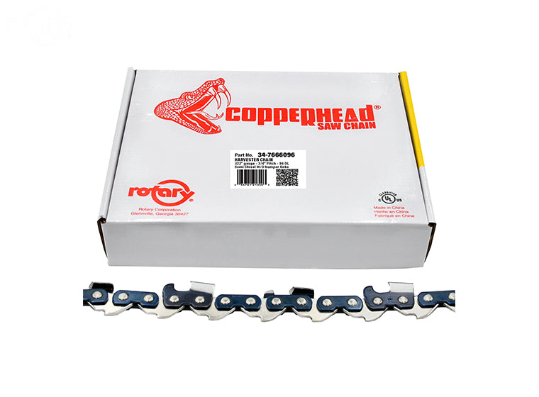 Copperhead 7666096 Harvester Saw Chain 3/4 Pitch 96 Drive Links .122 Gauge