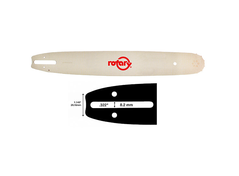 Rotary 9111108 8 Inch Chainsaw Bar for Echo 3/8 X .043 x 34DL