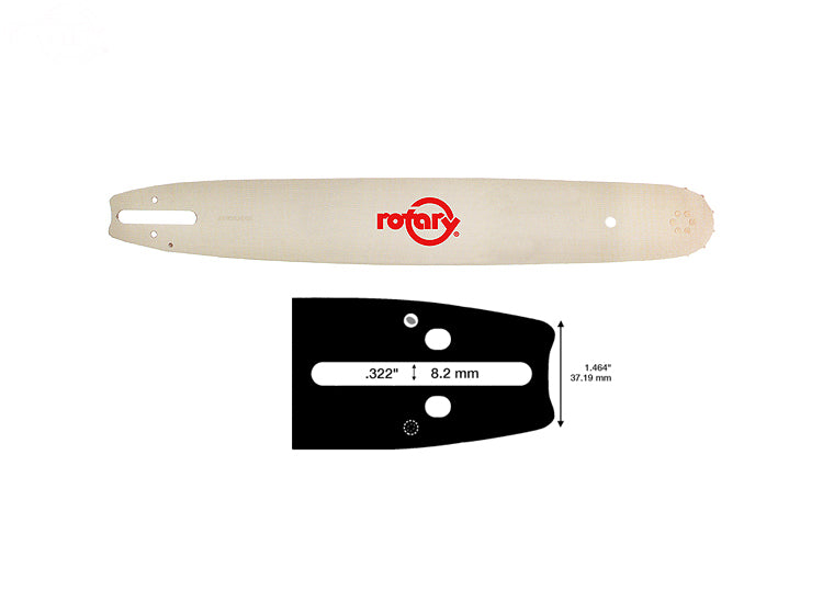 Rotary 9532316 16" Chainsaw Bar for Husqvarna 3/8 .050 60 DL Pro-Sumer