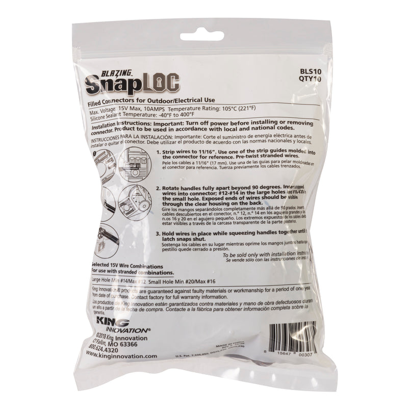 Blazing BLS10 Waterproof Lighting Splice (10 Pack)