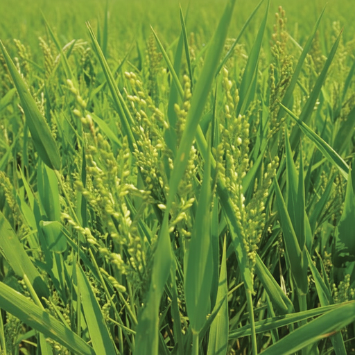 close up image of brown top millet seeding out and foilage shown