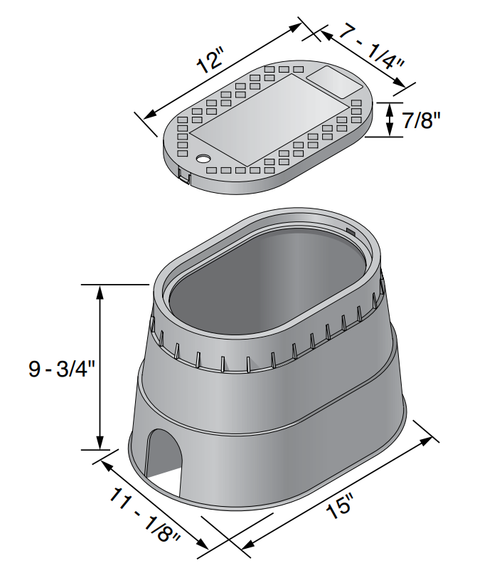 NDS M2-SG - 8" x 12" Oval Valve Control Box