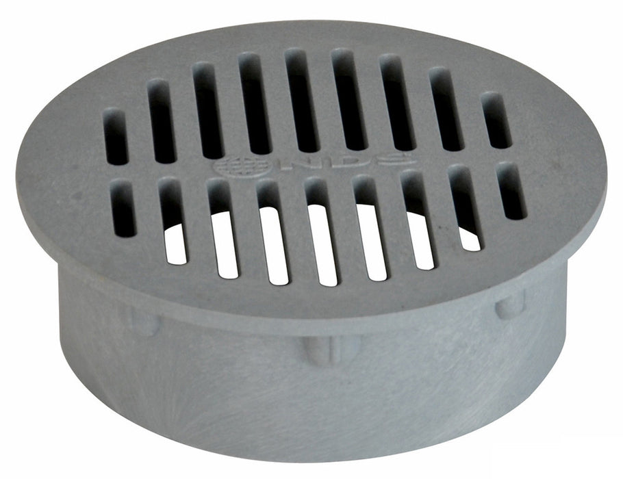 NDS 60 - 6" Gray Round Grate for 6" Catch Basins & Pipe