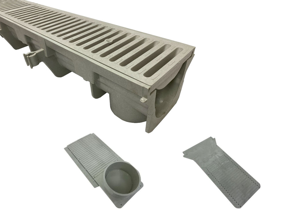 NDS 6" Wide Dura Slope Kits with HDPE Slotted Grates