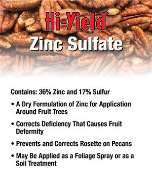 Hi-Yield 21624 Zinc Sulfate Fertilizer 3.25 LBS