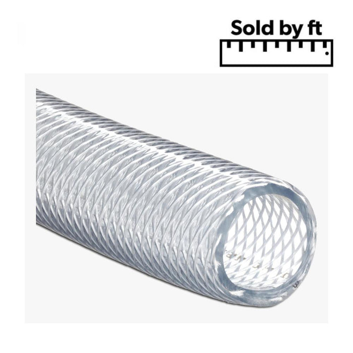 AG CBH75-1 Clear 3/4" Braided PVC Hose By The Foot