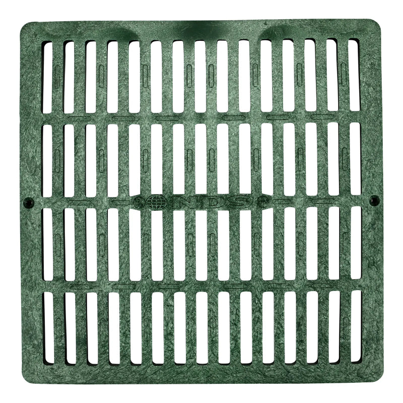 NDS 1212 - 12" Square Catch Basin Grate, Green