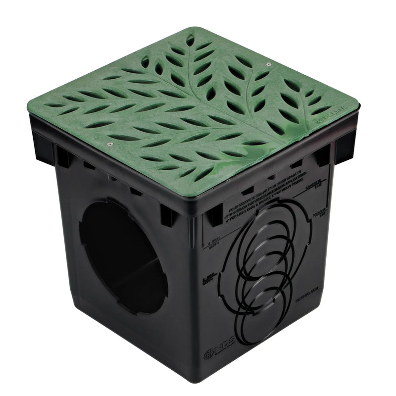 NDS 1218GR - 12" Botanical Green Grate for 12" Catch Basins & Adapters