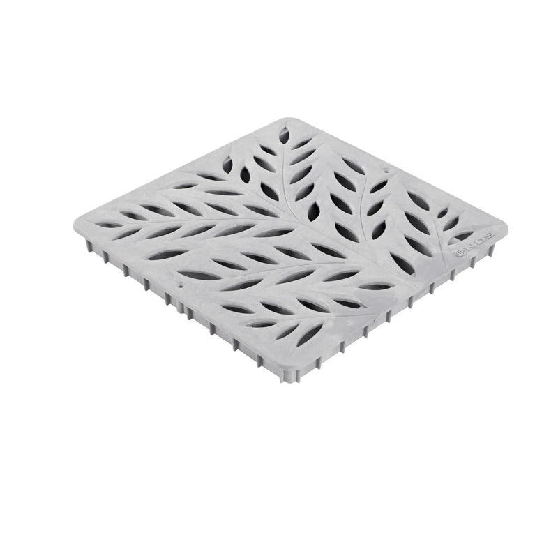 NDS 1218GY - 12" Botanical Gray Grate for 12" Catch Basins & Adapters