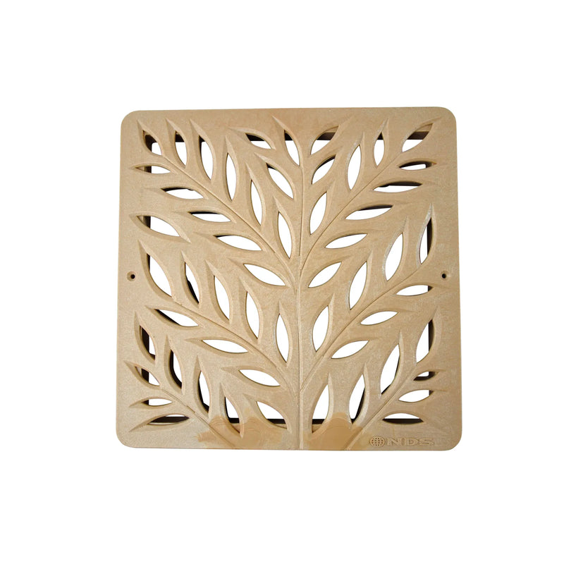 NDS 1218S - 12" Botanical Sand Grate for 12" Catch Basins & Adapters