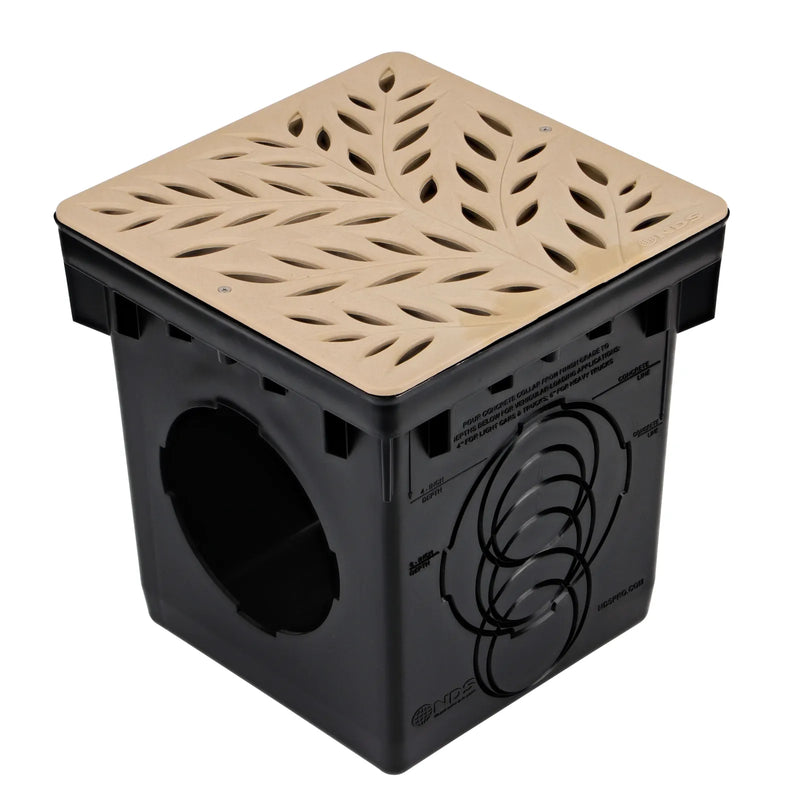 NDS 1218S - 12" Botanical Sand Grate for 12" Catch Basins & Adapters