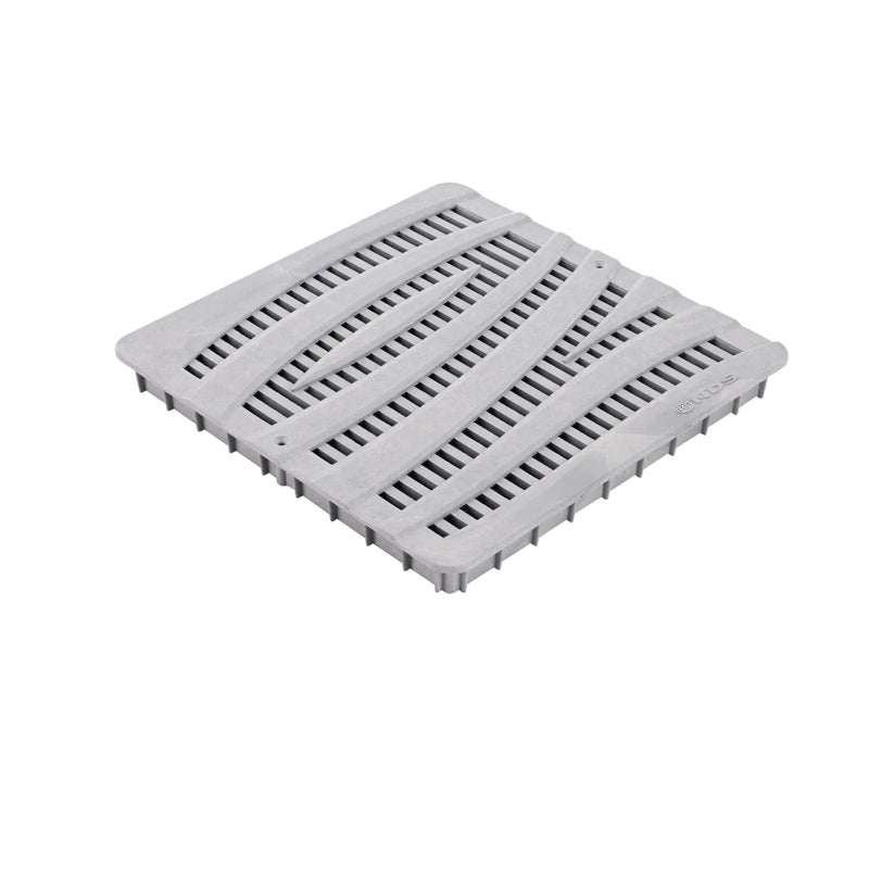 NDS 1224GY - 12" Wave Gray Grate for 12" Catch Basins & Adapters