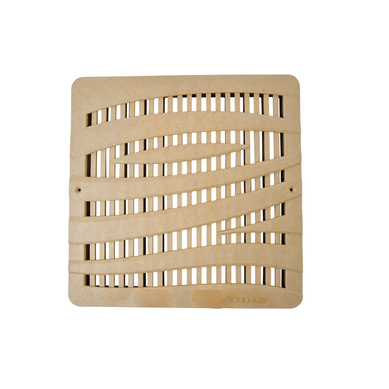 NDS 1224S - 12" Wave Sand Grate for 12" Catch Basins & Adapters
