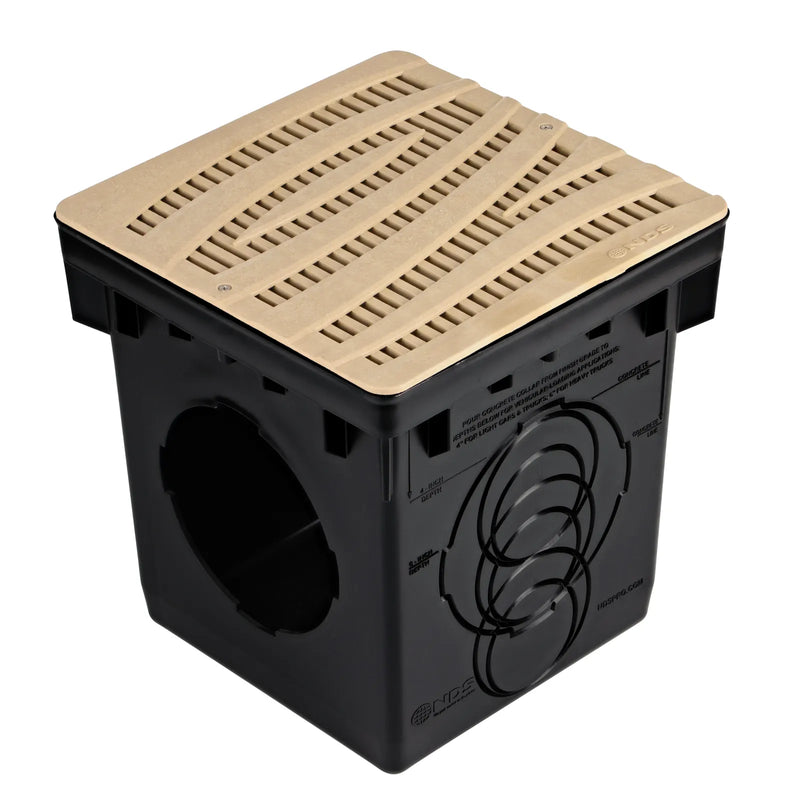 NDS 1224S - 12" Wave Sand Grate for 12" Catch Basins & Adapters