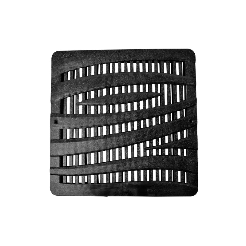 NDS 1224 - 12" Wave Black Grate for 12" Catch Basins & Adapters