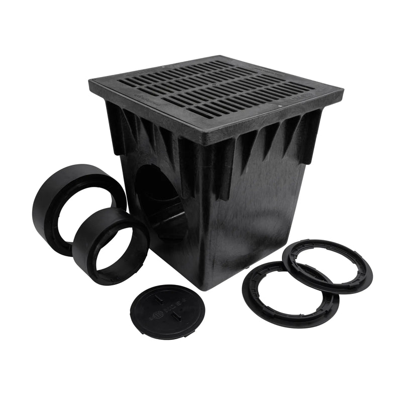 NDS 1882BLKIT - 18" Catch Basin Kit with Black Plastic Grate