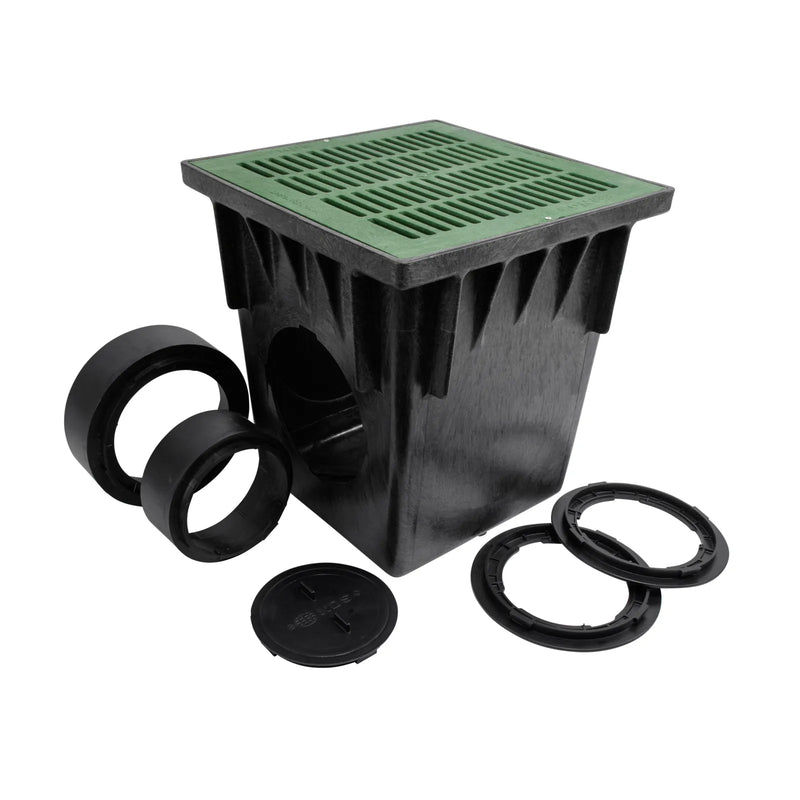 NDS 1882GRKIT - 18" Catch Basin Kit with Green Plastic Grate
