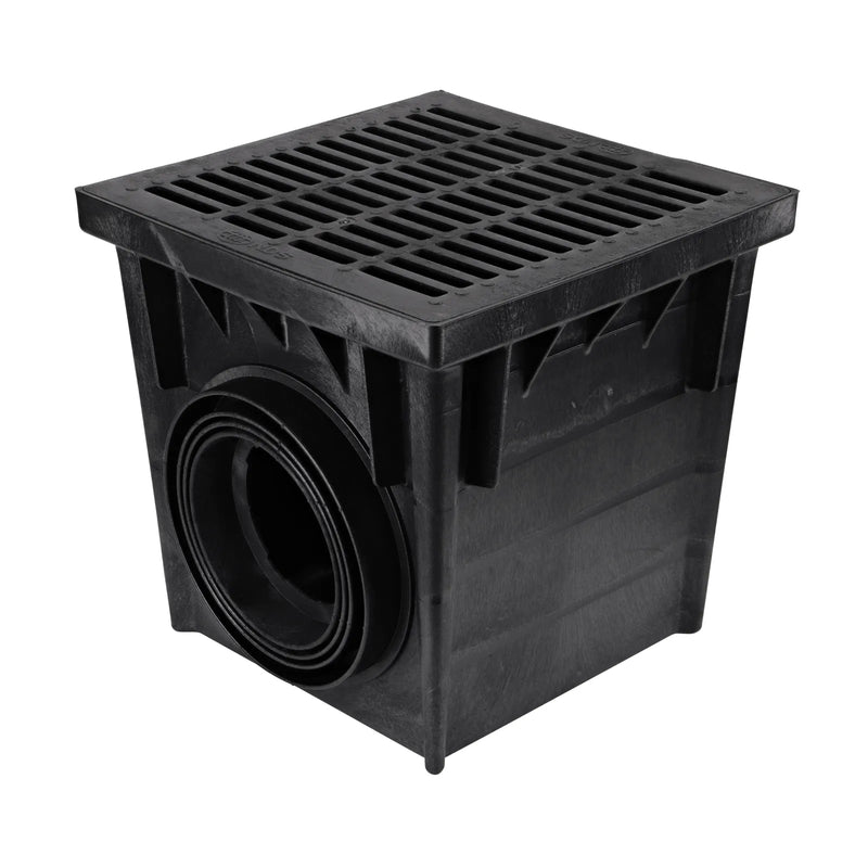 NDS 2400BLKIT - 24" Catch Basin Kit with Black Plastic Grate