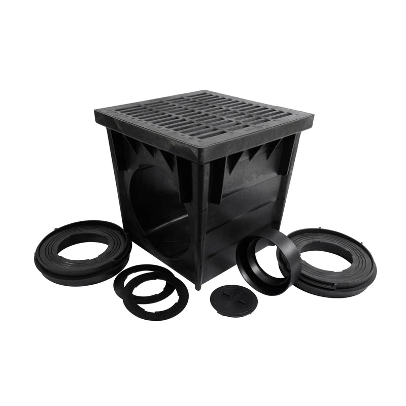 NDS 2400BLKIT - 24" Catch Basin Kit with Black Plastic Grate
