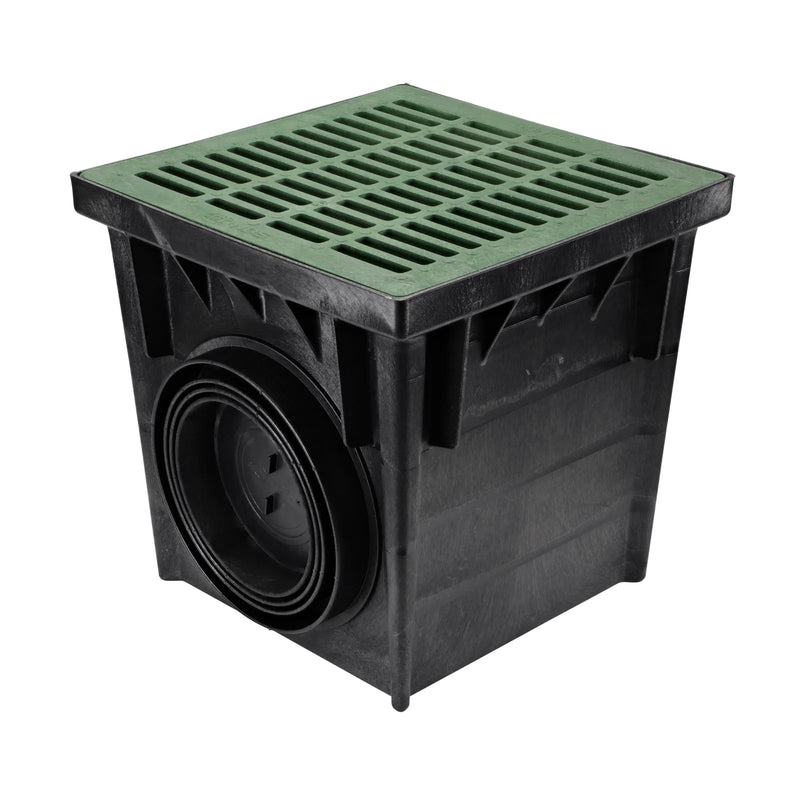 NDS 2400GRKIT - 24" Catch Basin Kit with Green Plastic Grate